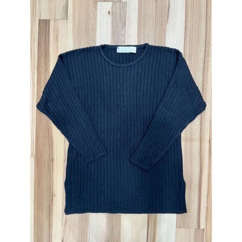 Cymbrion Black Ribbed Sweater Tunic L